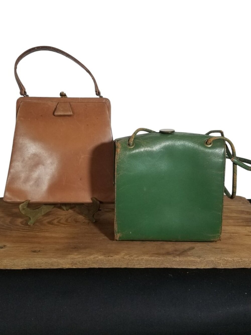 Vintage Leather Purses Rare Paristyle and Rolfs '40s-'50s Handbags w/Issues